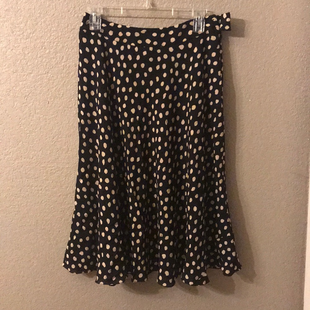 Black w/cream polka dots